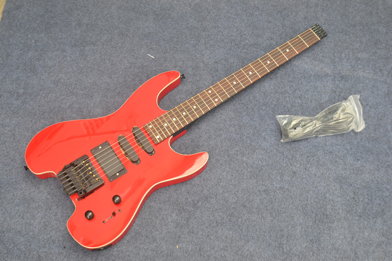 Stanberge headless electric guitar in red 3025