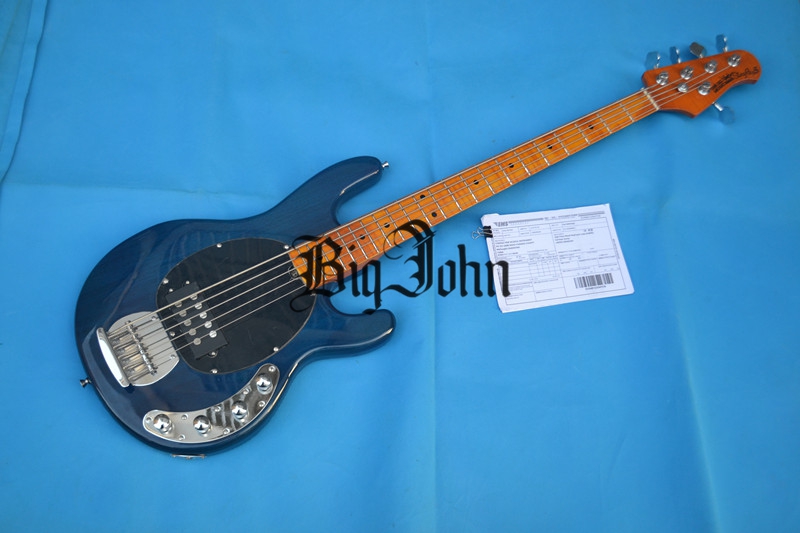 OLP 5 Strings electric bass guitar in blue 3104