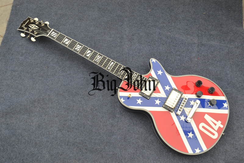 LP electric guitar British flag pattern mahogany body 3117
