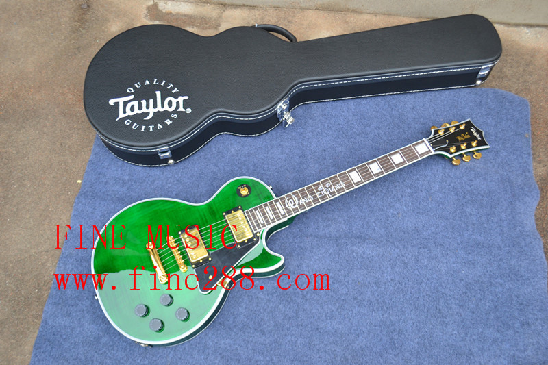 green color LP electric guitar with hardcase F-3156