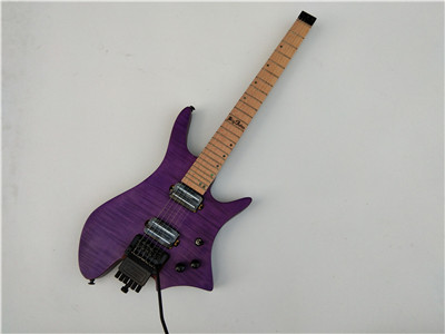 Headless electric guitar double track pickup matt purple 104