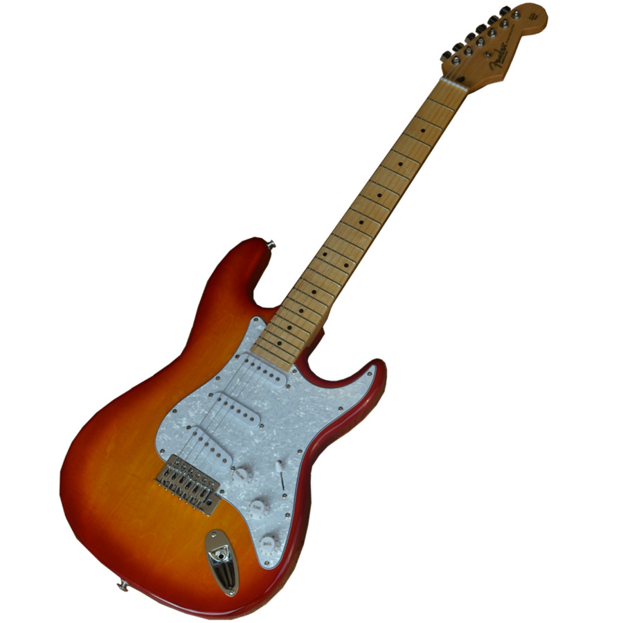 ST electric guitar orange maple fingerboard 1264