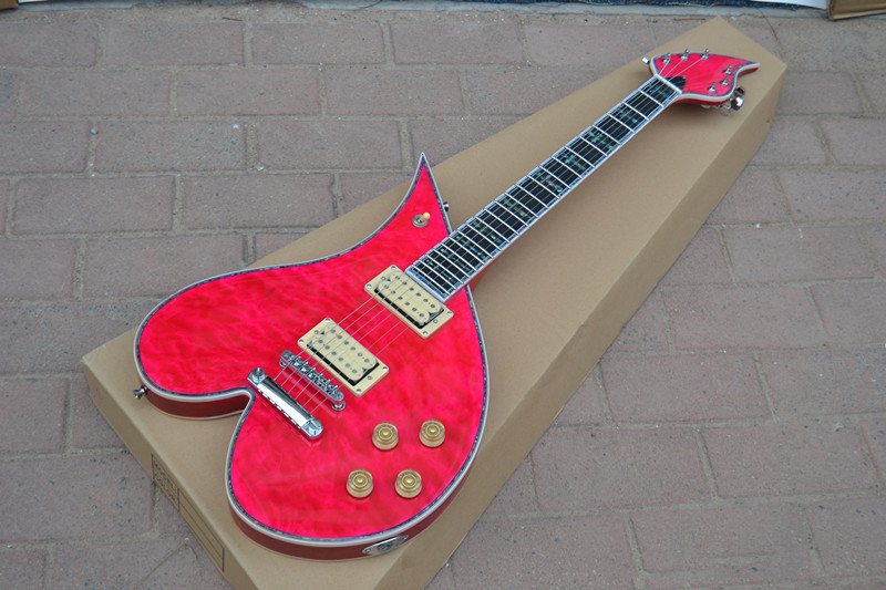 New Special-Shaped Electric Guitar,Quilted Maple Top Mahogany