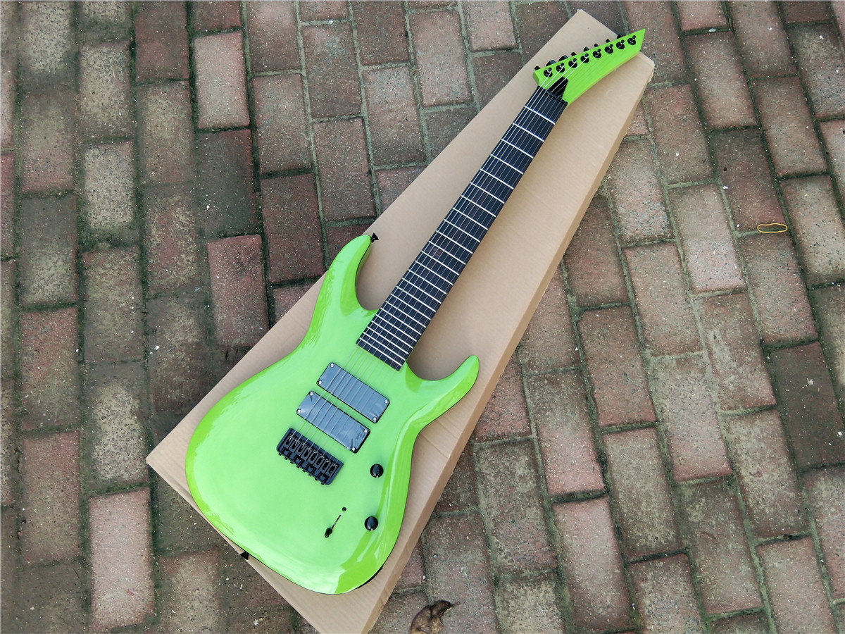 Green Neck Through Body 8 Strings Electric Guitar 463