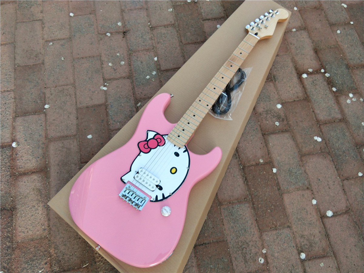 Hello Kitty Electric Guitar,Mahogany Body&Maple Neck 489