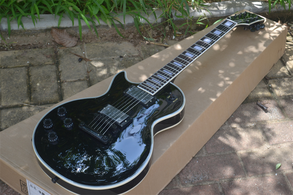 Left Handed LP Custom Electric Guitar black BJ-75