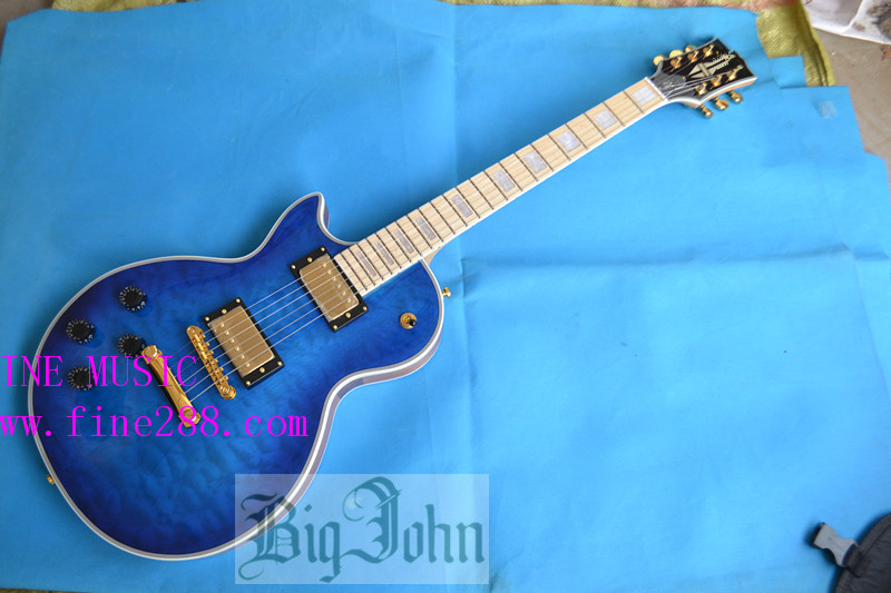 free shipping lefthand blue LP electric guitar F-3322