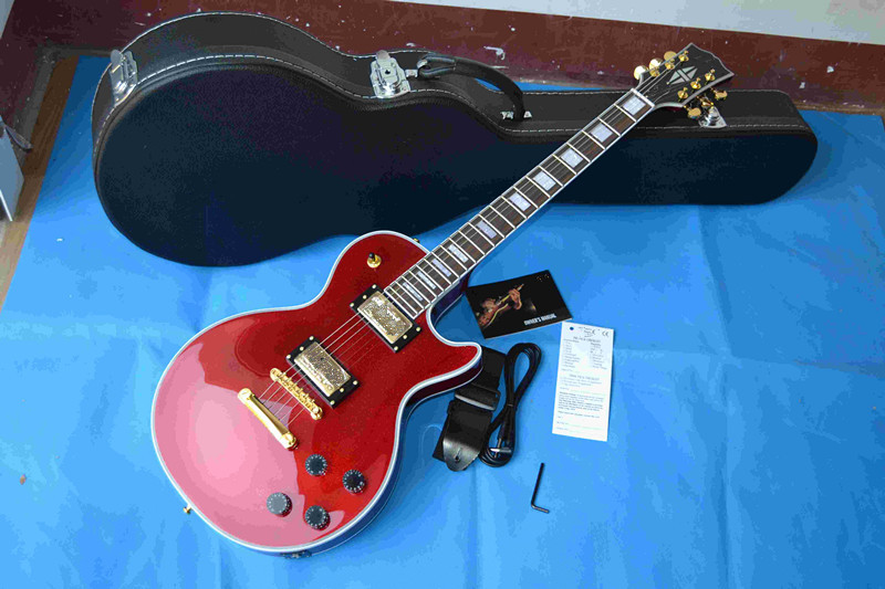 LP Custom Electric Guitar red rosewood fingerboard F-1415