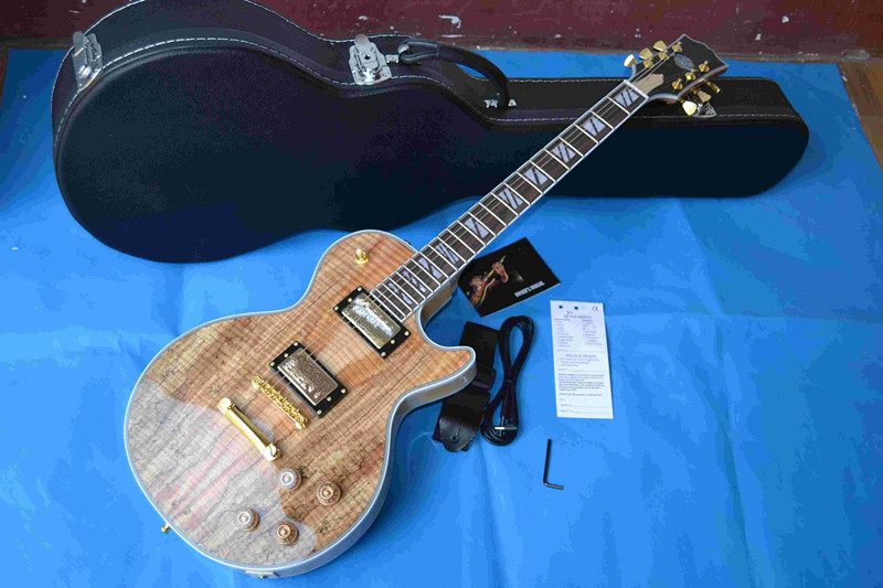 LP Custom Electric Guitar natural rosewood fingerboard F-1419