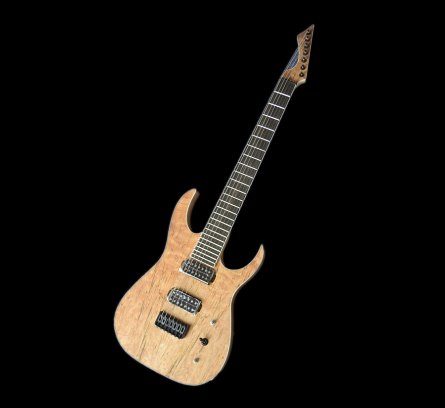 free shipping 7 string natural color electric guitar F-3314
