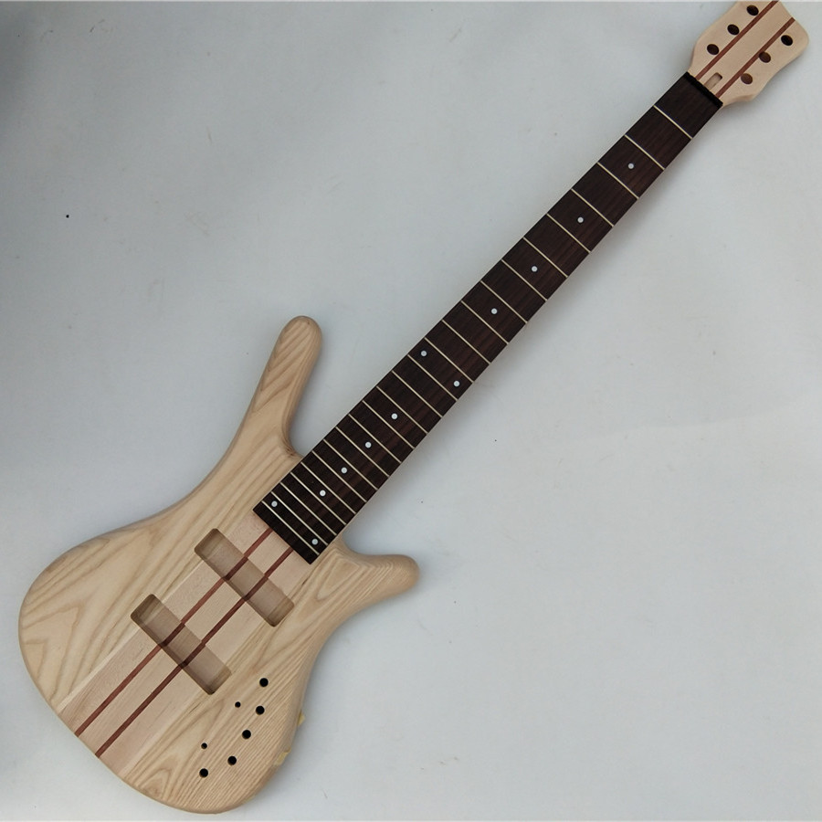 Unfinished 6 Strings Electric Bass Guitar No Paint 505