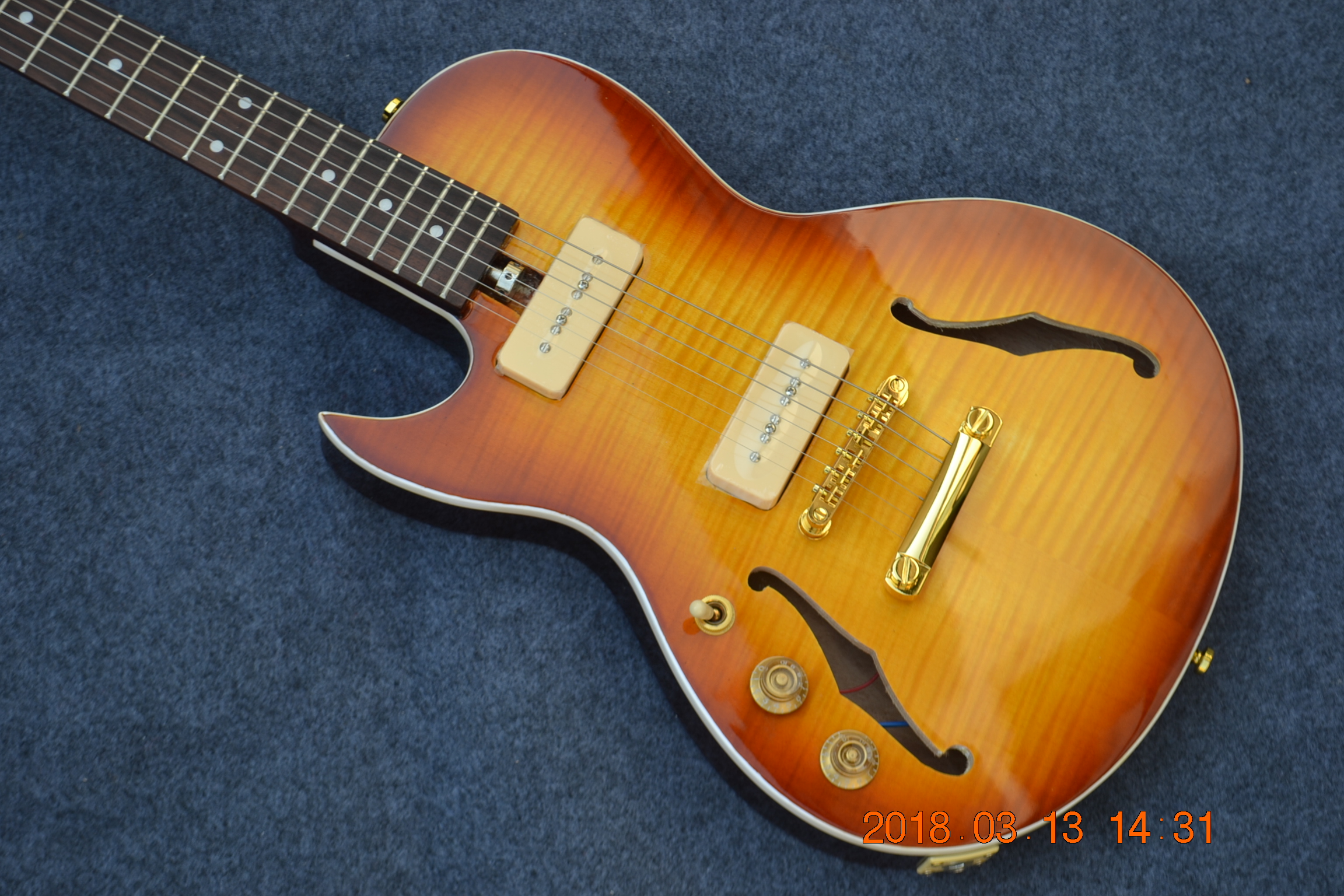 Left hand Semi-hollow electric guitar jazz guitar 3424