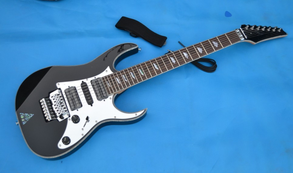 Double wave 7V electric guitar black BJ-1377