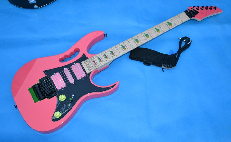 Double wave 7V electric guitar pink BJ-1379