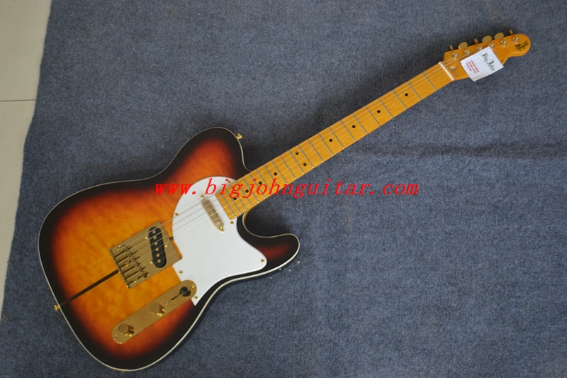 TL electric guitar sandwich sunburst Flame maple top body 3028