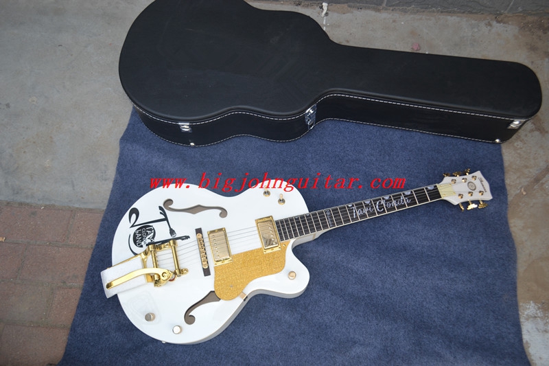 Semi-hollow electric guitar white jazz guitar 3031