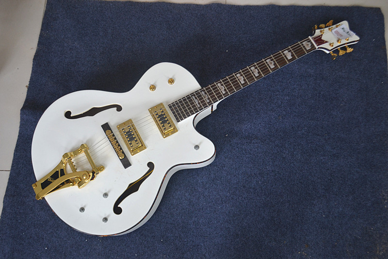 White JAZZ electric guitar mahogany body 3032