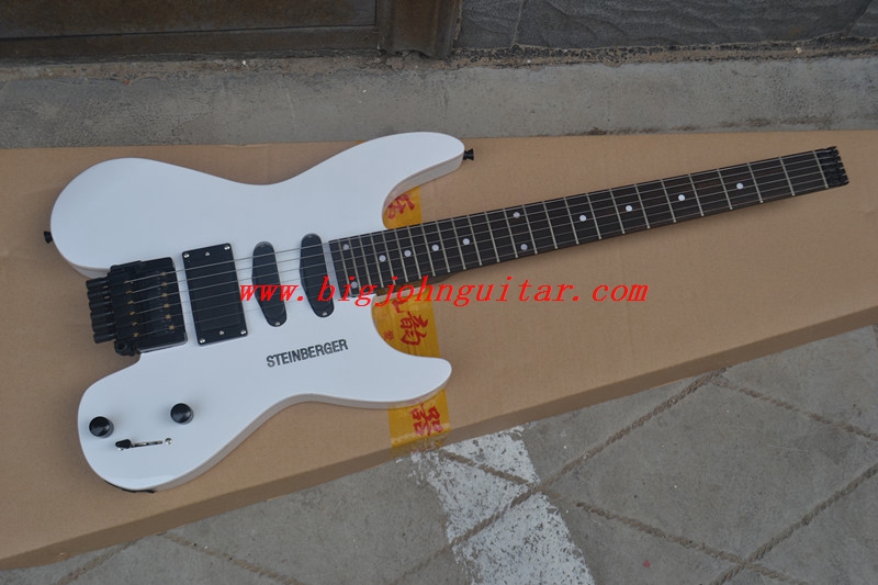 New headless electric guitar in white 3033