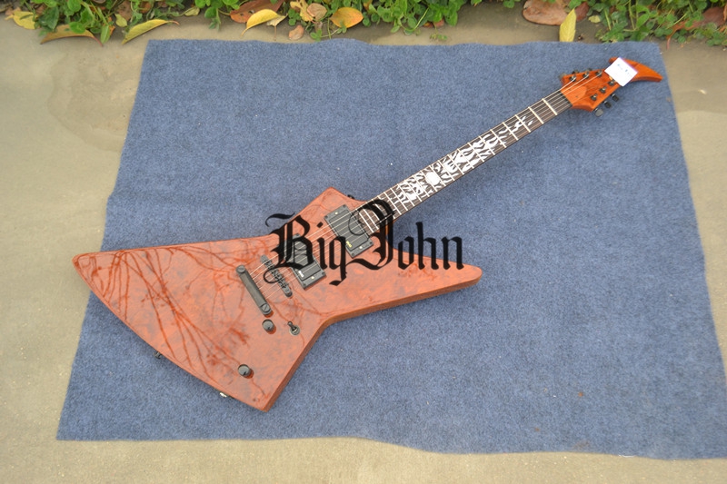 Special shape LP electric guitar in brown 3118