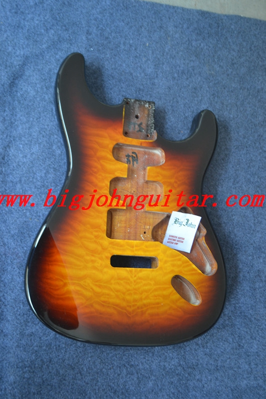 ST electric guitar body in sunburst 3139