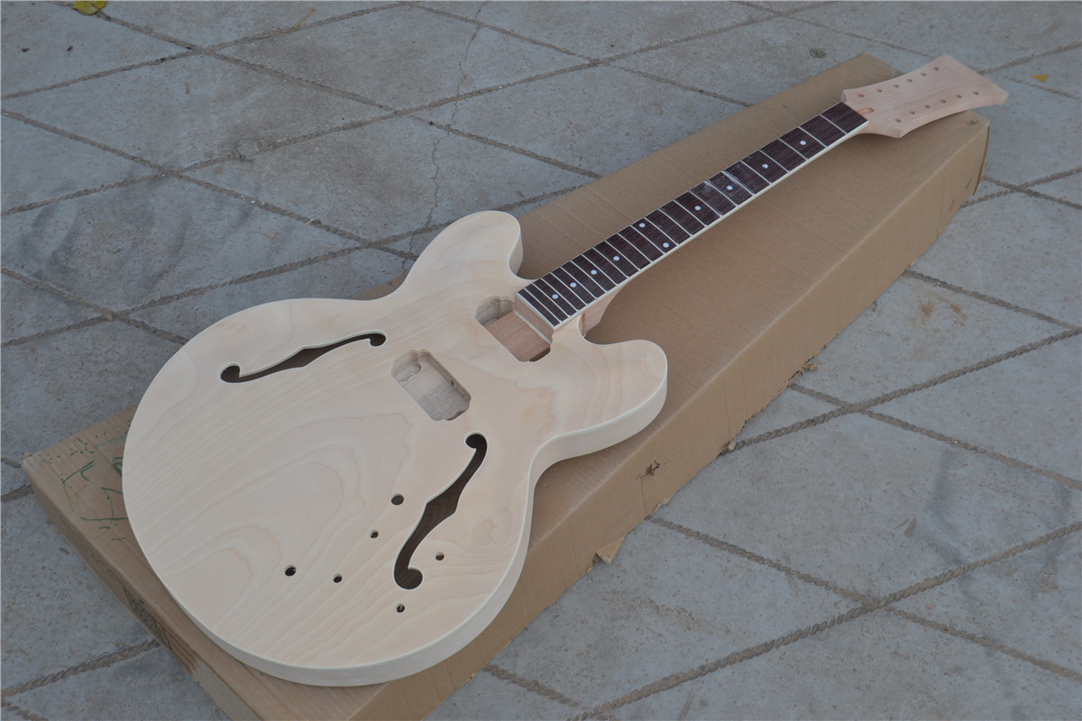 Semi Finished Hollow 12 Strings Electric guitar No Paint