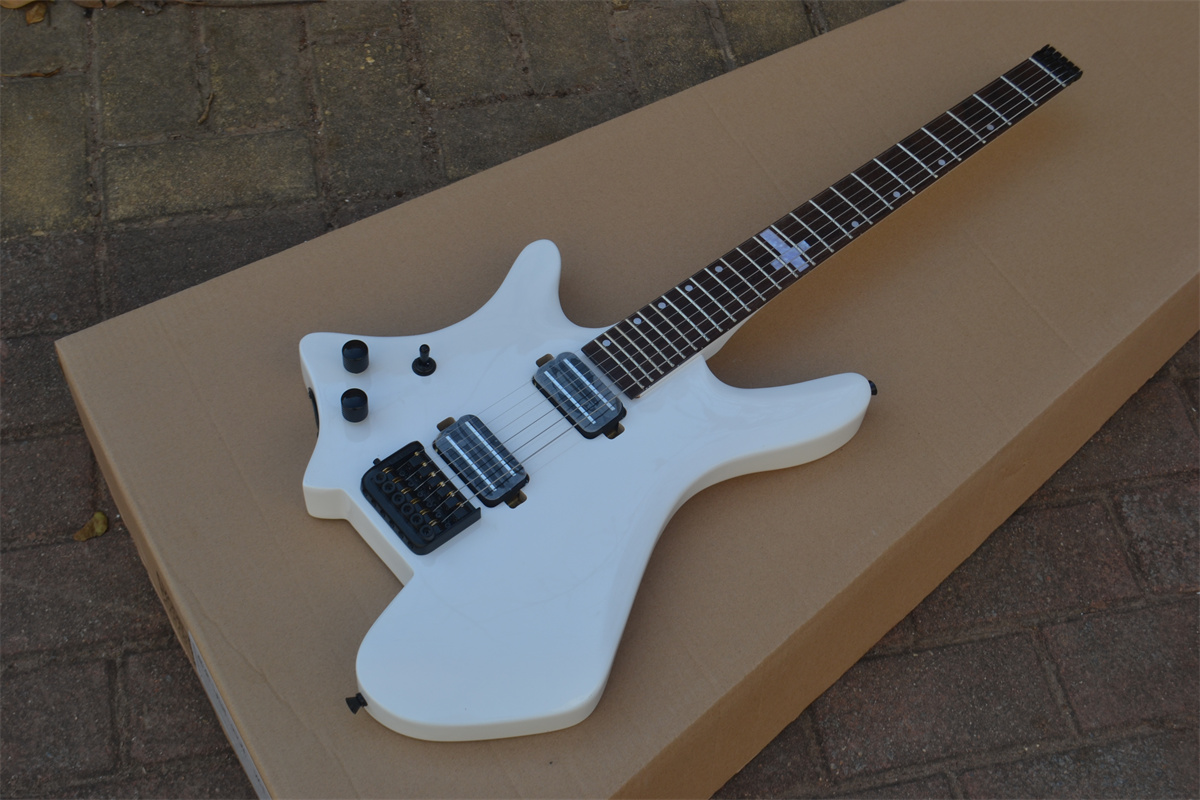 Left Handed Headless Electric Guitar white BJ-116