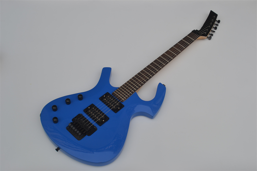 Left handed Park Double wave Electric Guitar Blue BJ-131