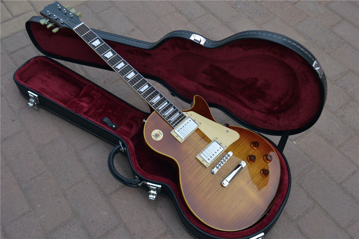 LP Standard Electric Guitar,Flame Maple Top Body
