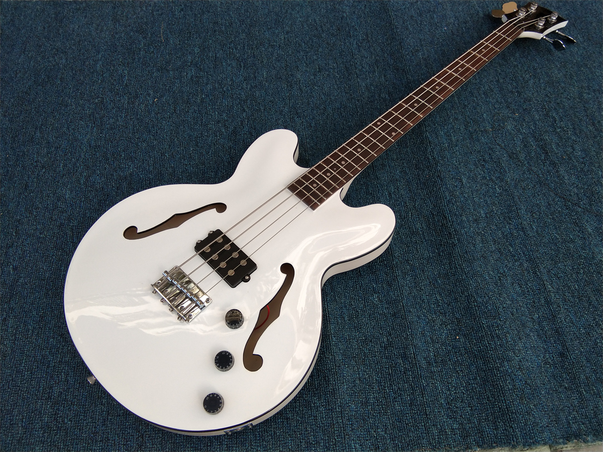 4 Strings Jazz Electric Bass Guitar,White BJ-239