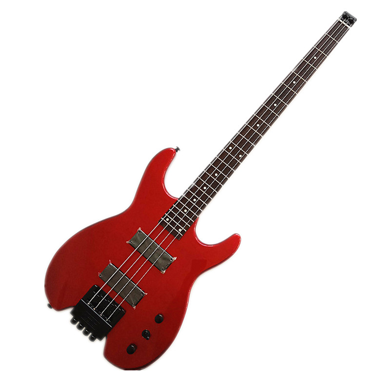 Metal red 4 Strings headless electric Bass BJ-358