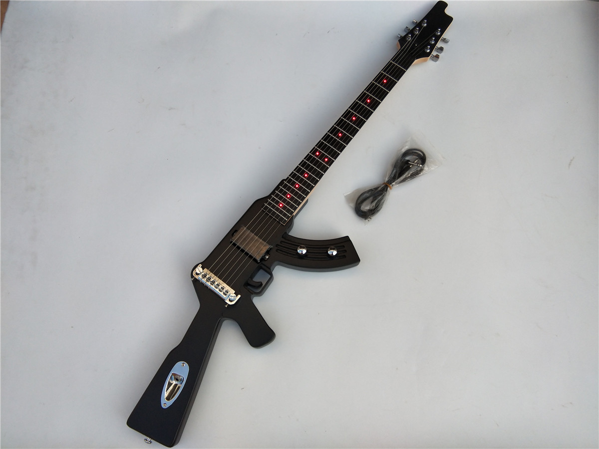 AK47 Style Electric Guitar,Fingerboard with Red Light 479