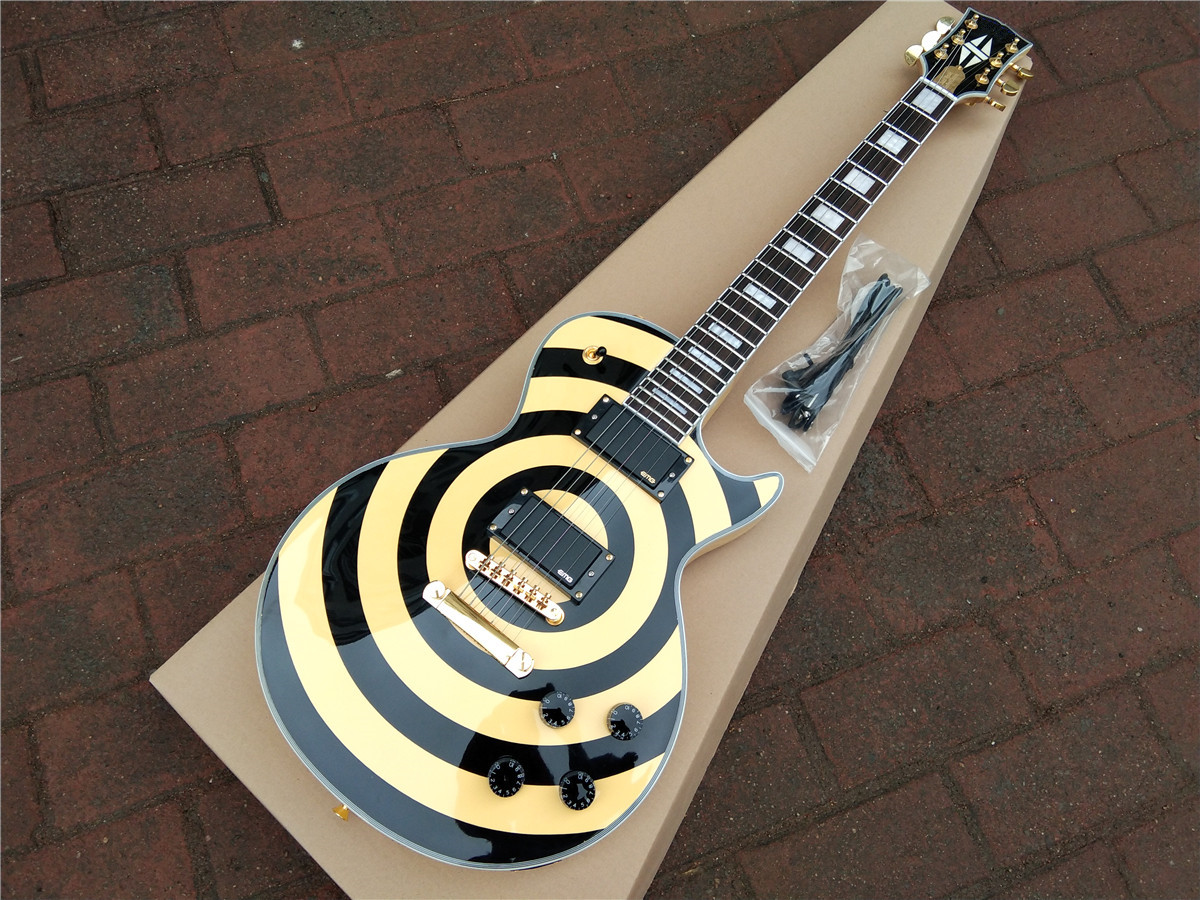 Custom LP Electric Guitar,Mahogany Body Yellow BJ-486