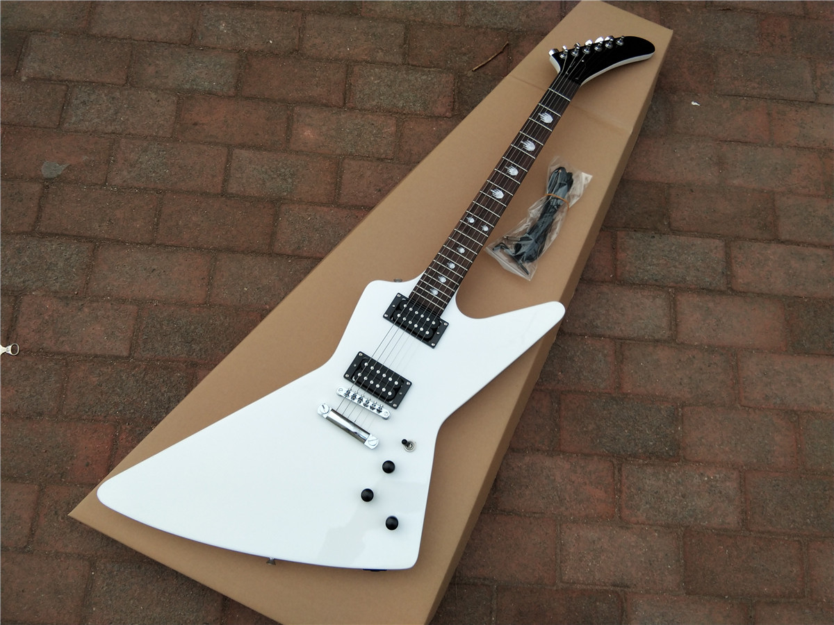 Exploror LP Electric Guitar,White Mahogany Body BJ-487