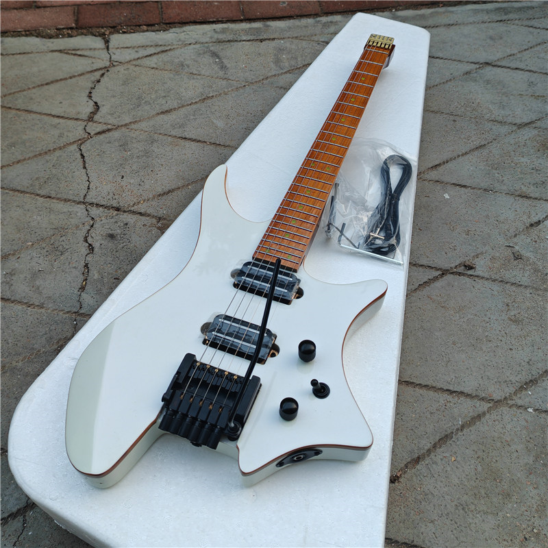 White Headless electric guitar Ash Body BJ-750
