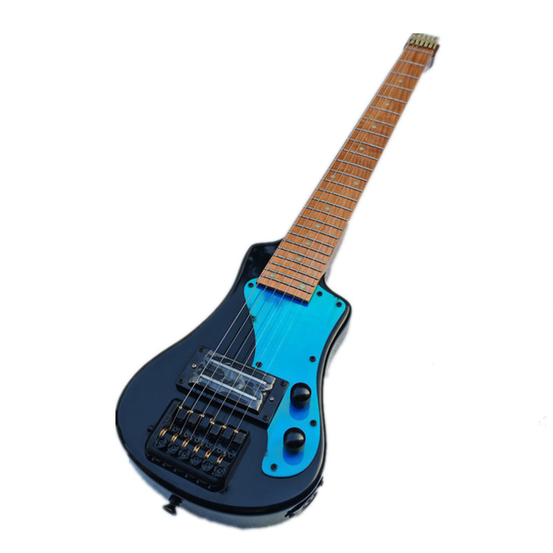 Black MINI Headless electric guitar BJ754