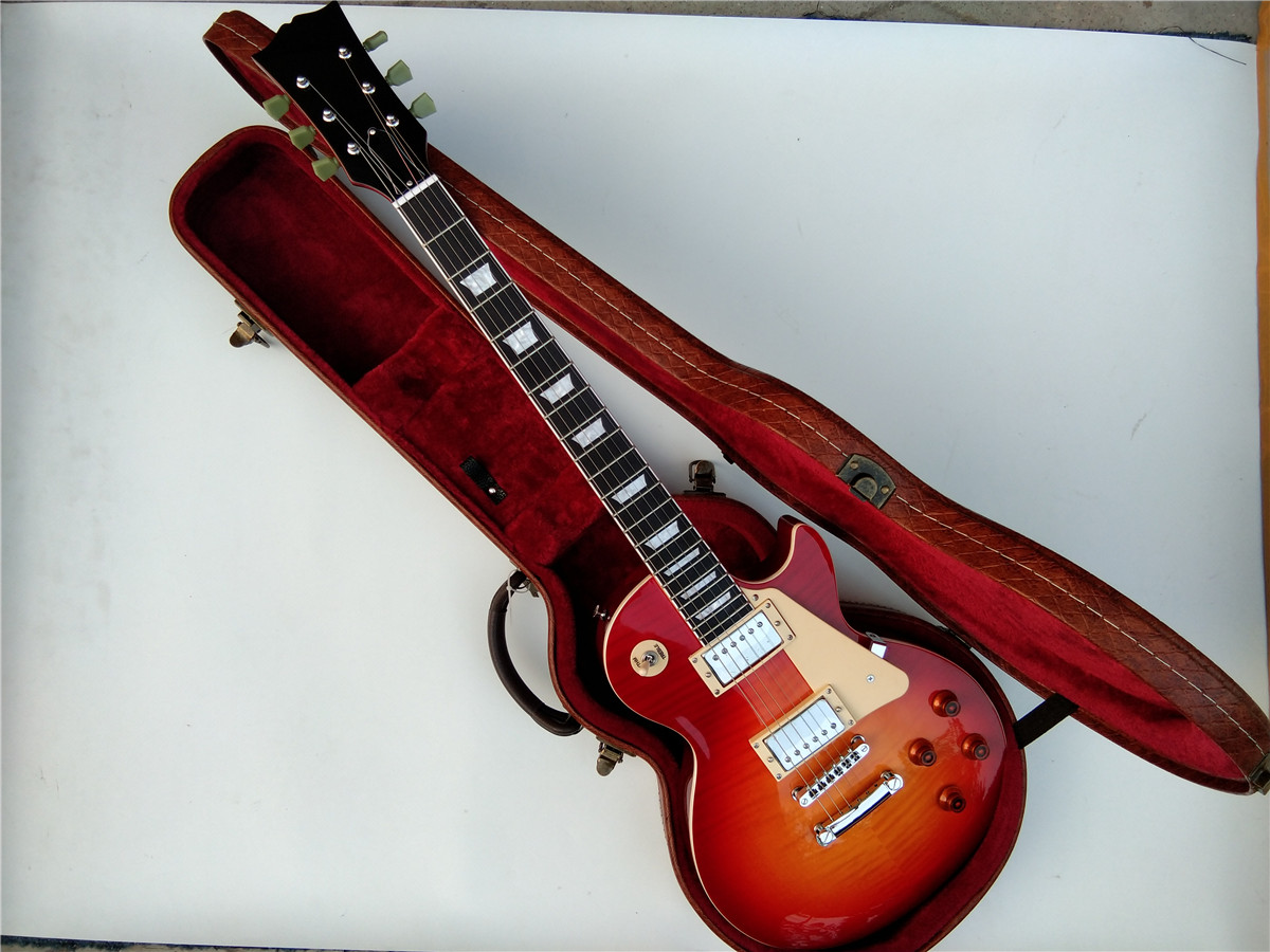 LP Standard electric guitar orange rosewood fingerboard