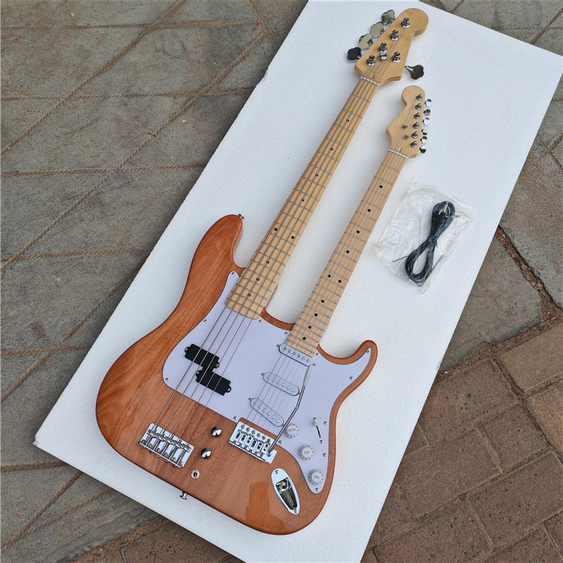 Double Neck ST 5 Strings bass and 6 strings Electric Guitar
