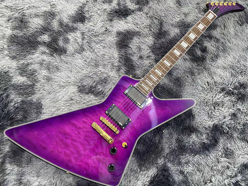 Purple LP Custom Electric Guitar,Closed Pickups BJ192