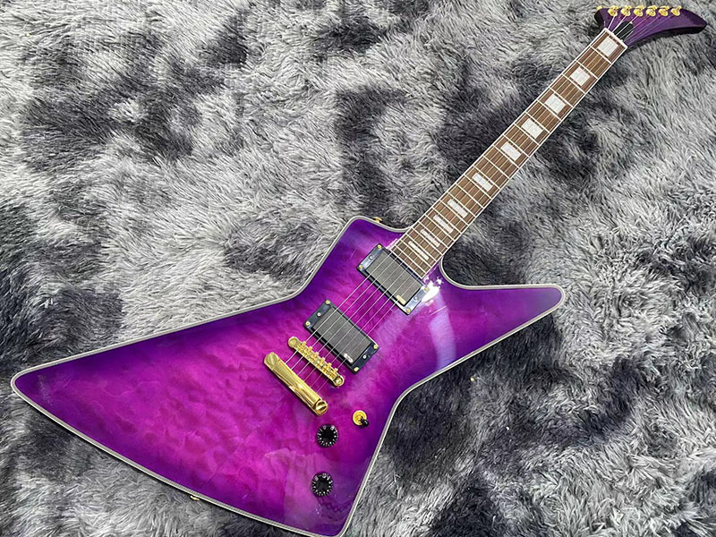 Purple LP Custom Electric Guitar,Closed Pickups BJ192