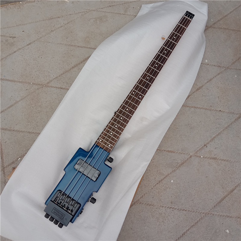 Blue 4 Strings Headless Electric Bass Guitar BJ625