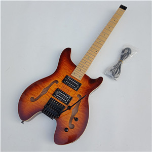 headless electric guitar semi hollow body 645