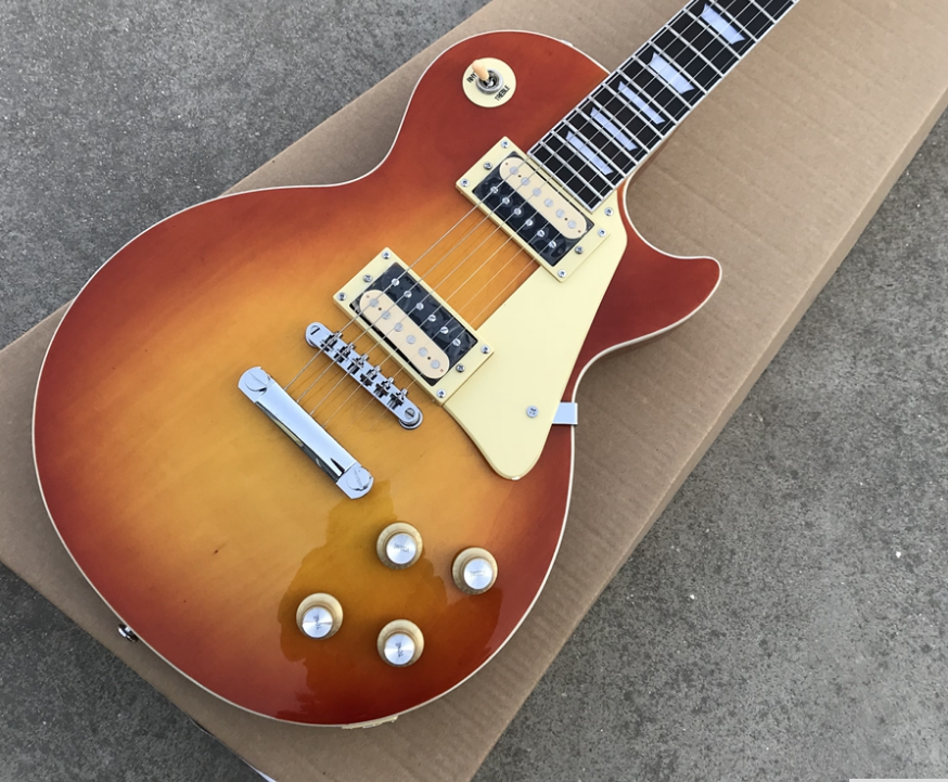 LP Standard Electric Guitar,No Maple Tigger Skin Chrome Hardware