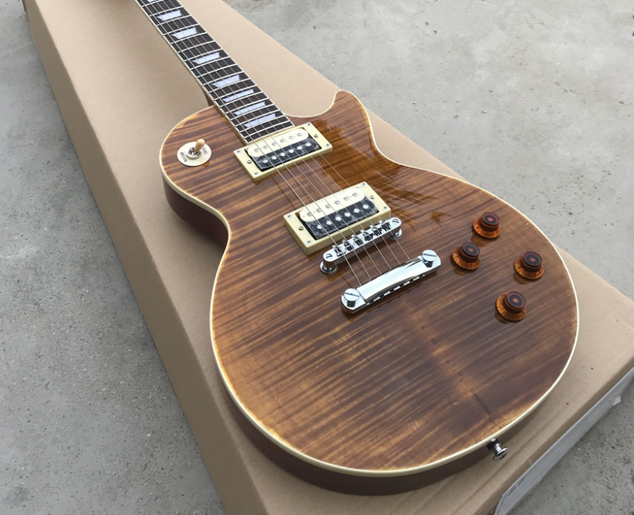 LP Standard Electric Guitar,Brown Chrome Hardware