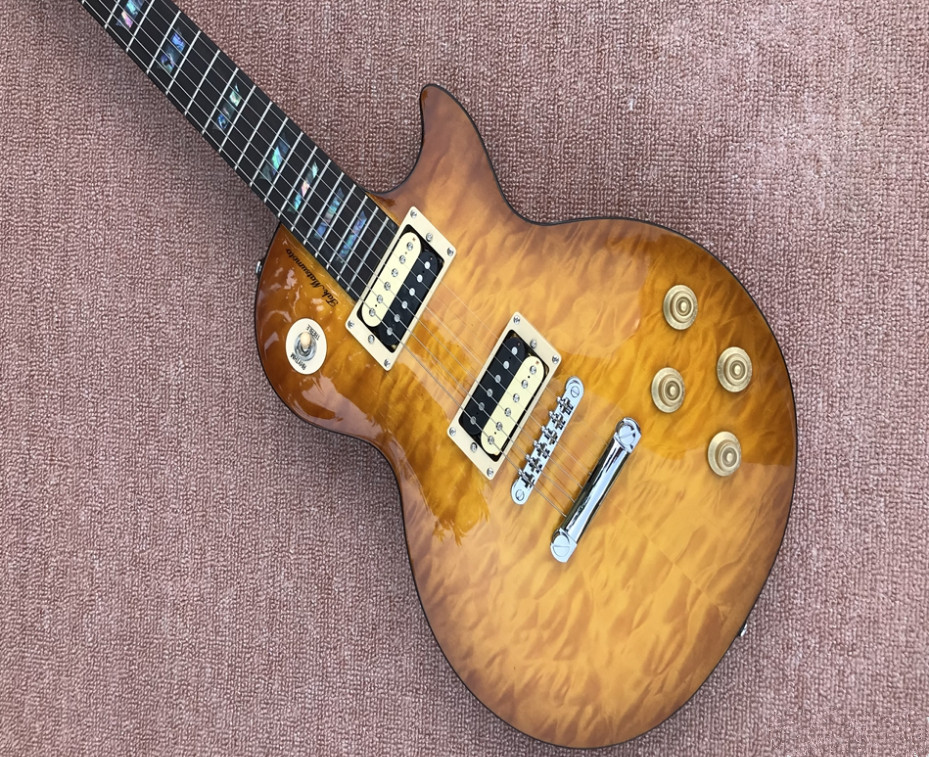 LP Standard Electric Guitar ,coloured Fret Quited Maple Top