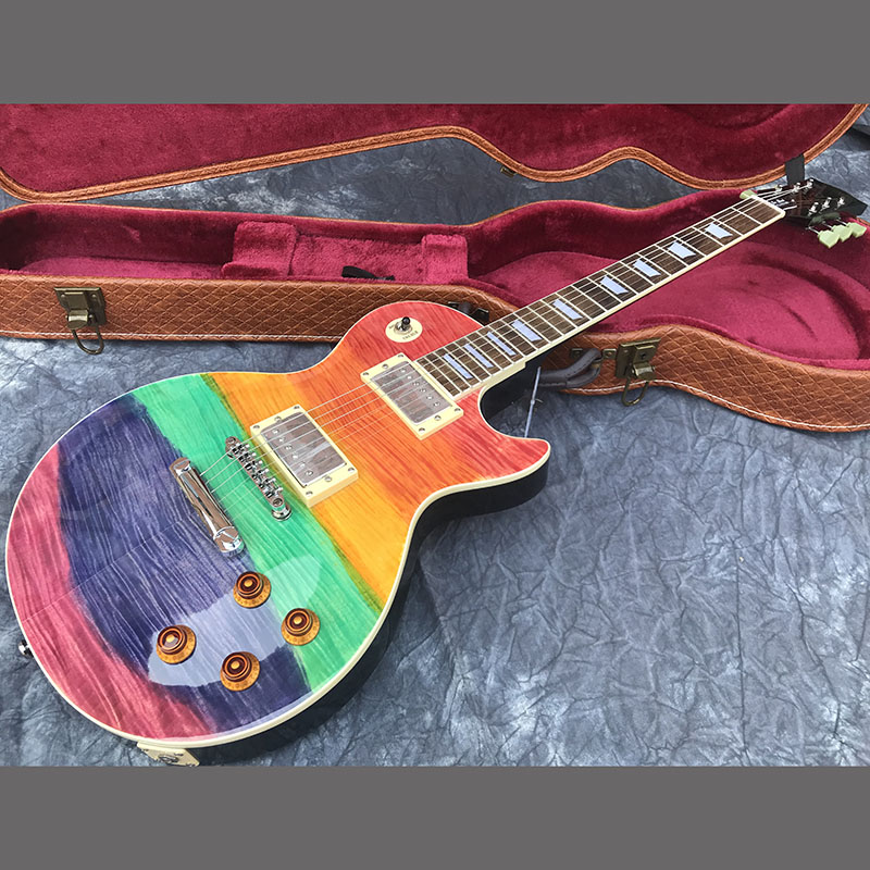 Lp Standard Electric Guitar,Multicolor Chrome Hardware