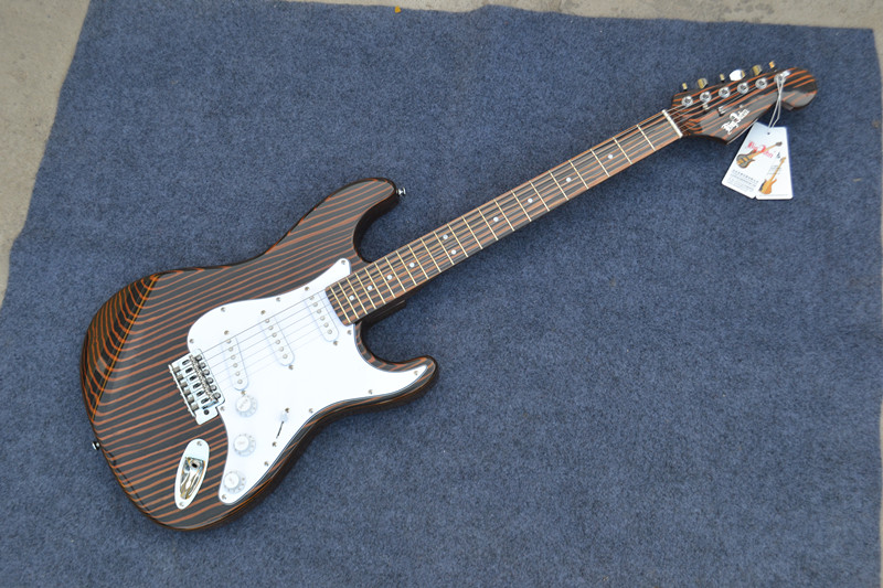 ST electric guitar Zebra wood Body chrome hardware 3325