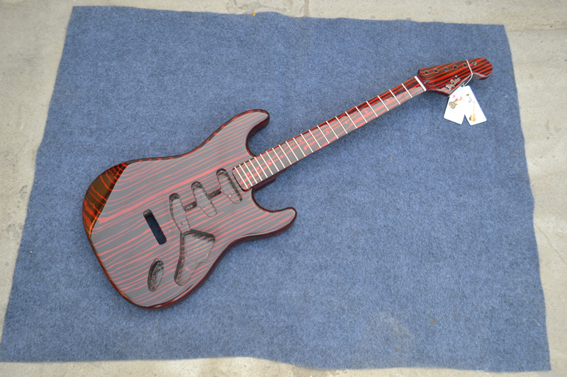ST electric guitar zebra wood body without hardware 3326
