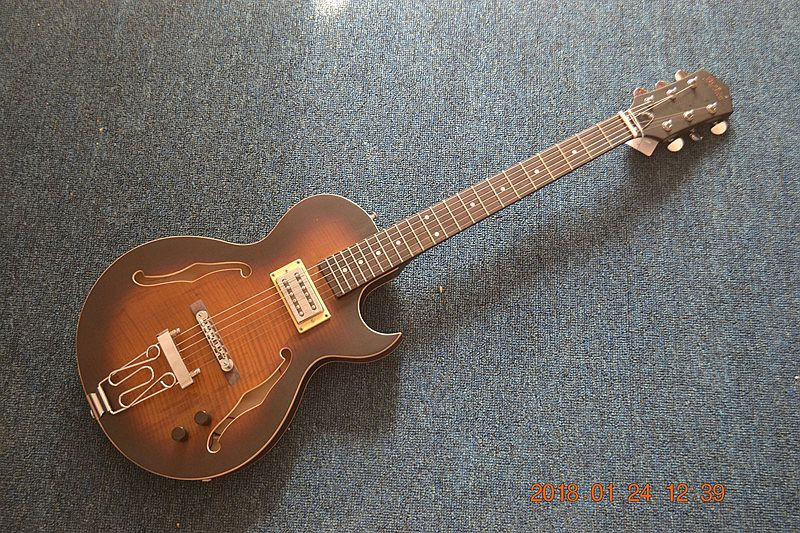 Semi-hollow electric guitar LP guitar brown 3418