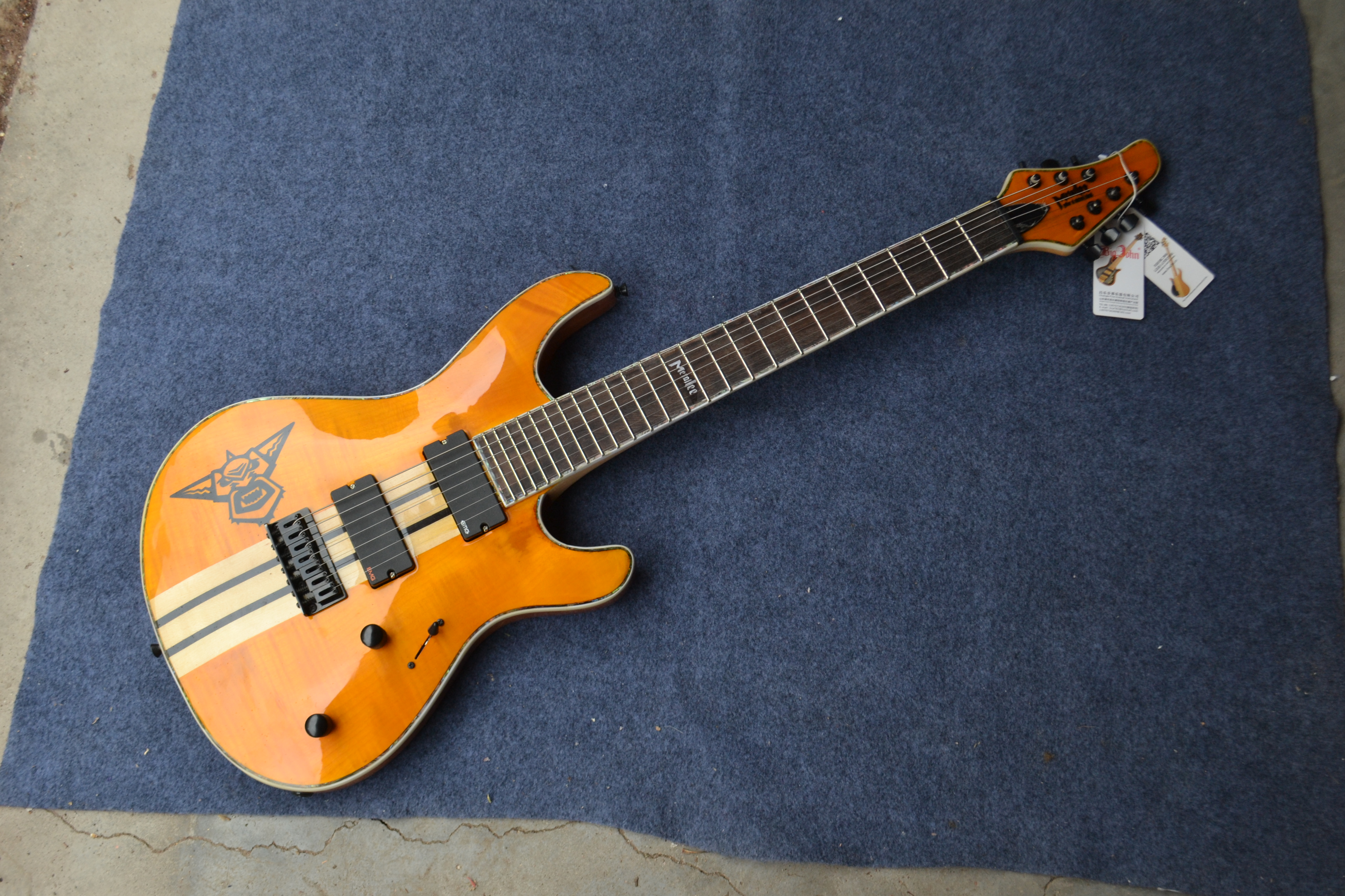 7 strings electric guitar mahogany body sandwich EMG pickup 3328