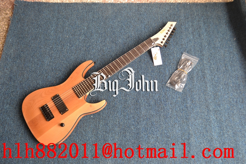 free shipping 7 string natural color electric guitar F-3357
